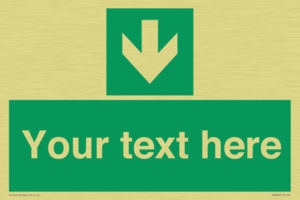 Safe condition Custom arrow down sign